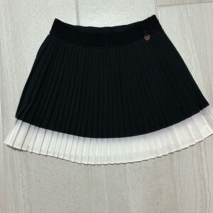 Mayoral Black and White Pleated Skirt